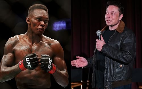 Israel Adesanya (left), Elon Musk (right)