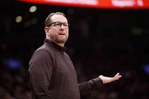 Toronto Raptors coach Nick Nurse against the Philadelphia 76ers in the 2022 NBA playoffs