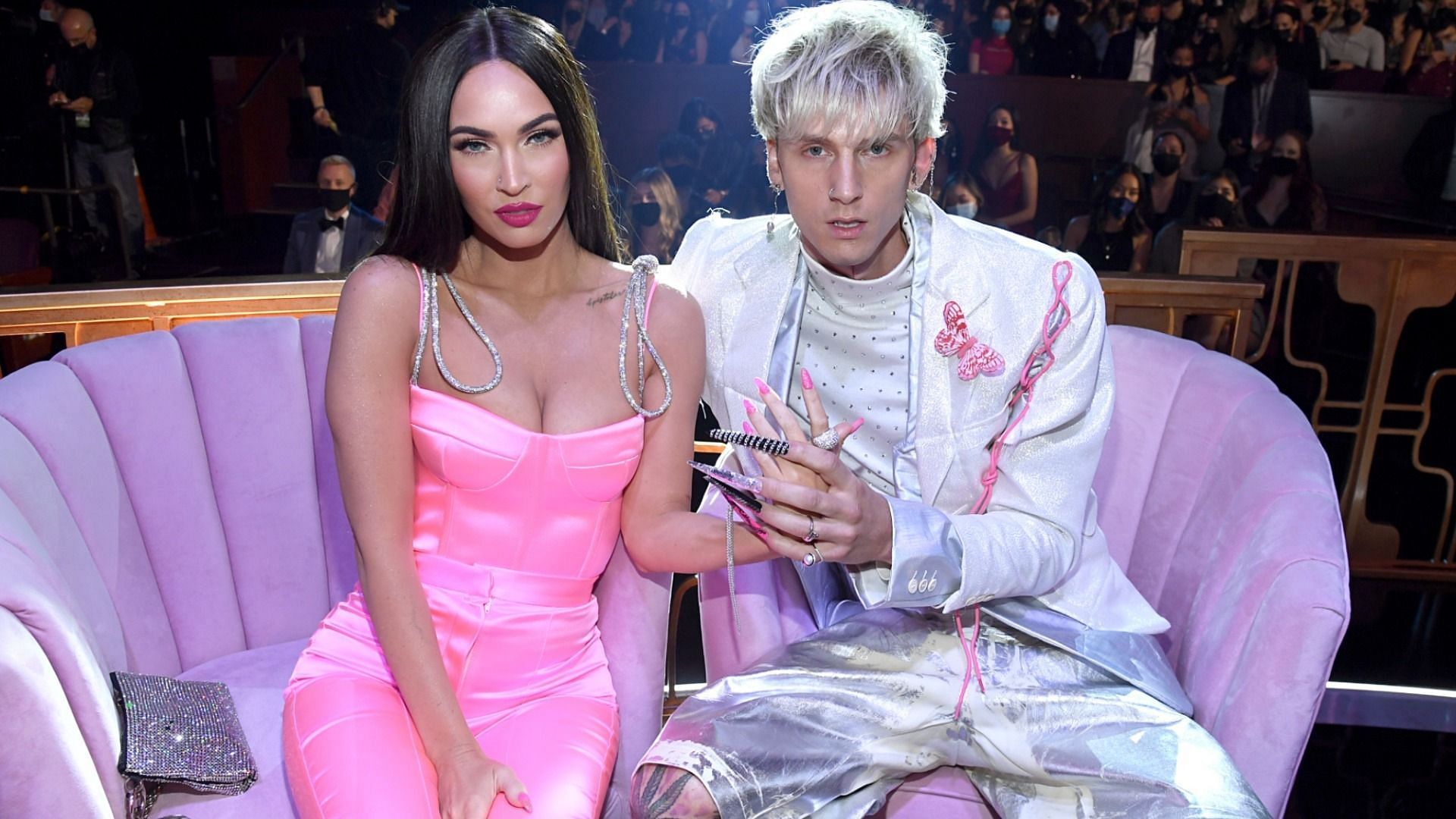 Machine Gun Kelly and Megan Fox got engaged in January 2022. (Image via Getty Images/Kevin Mazur)