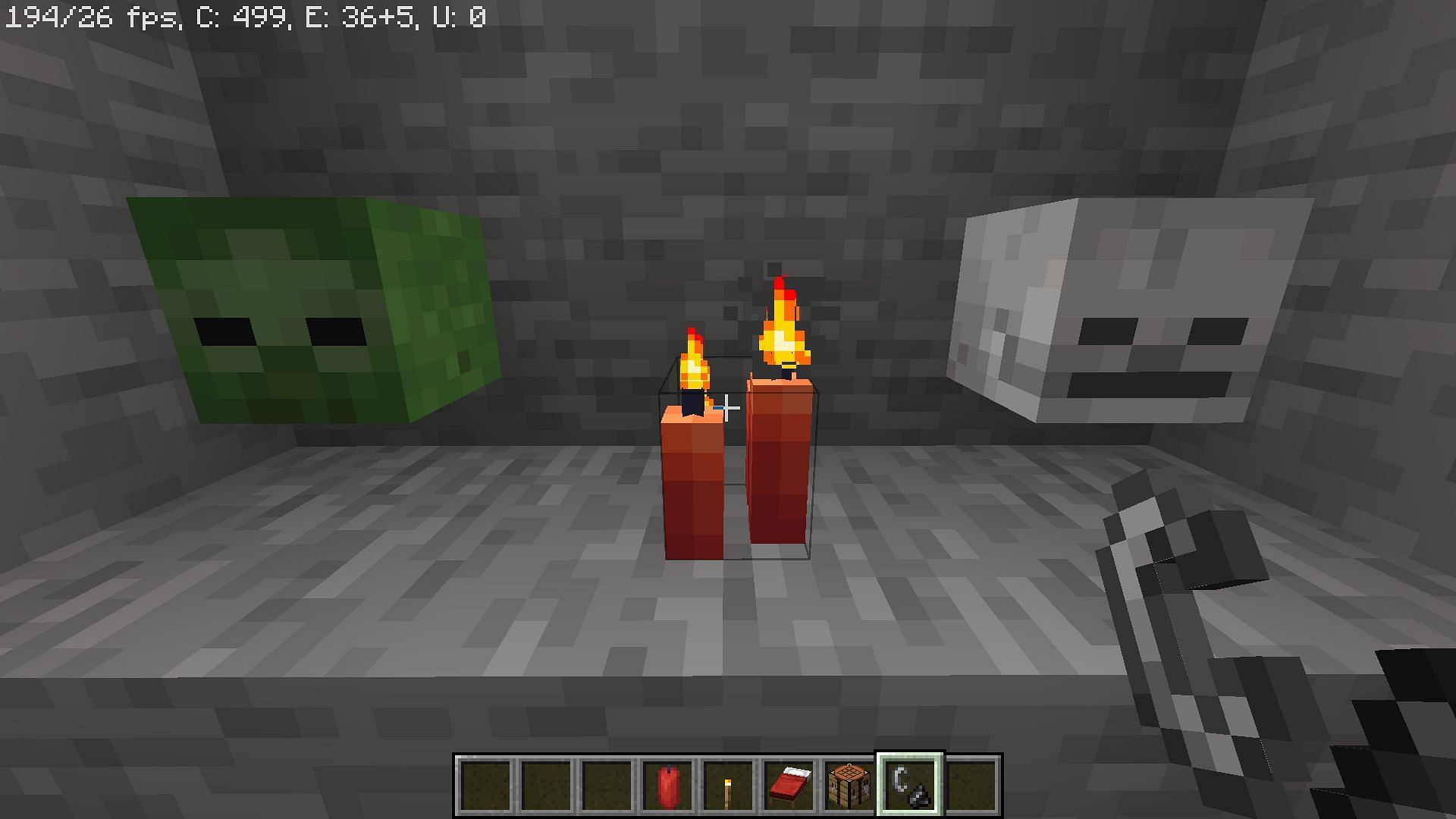 Red candle in Minecraft (Image via Minecraft)