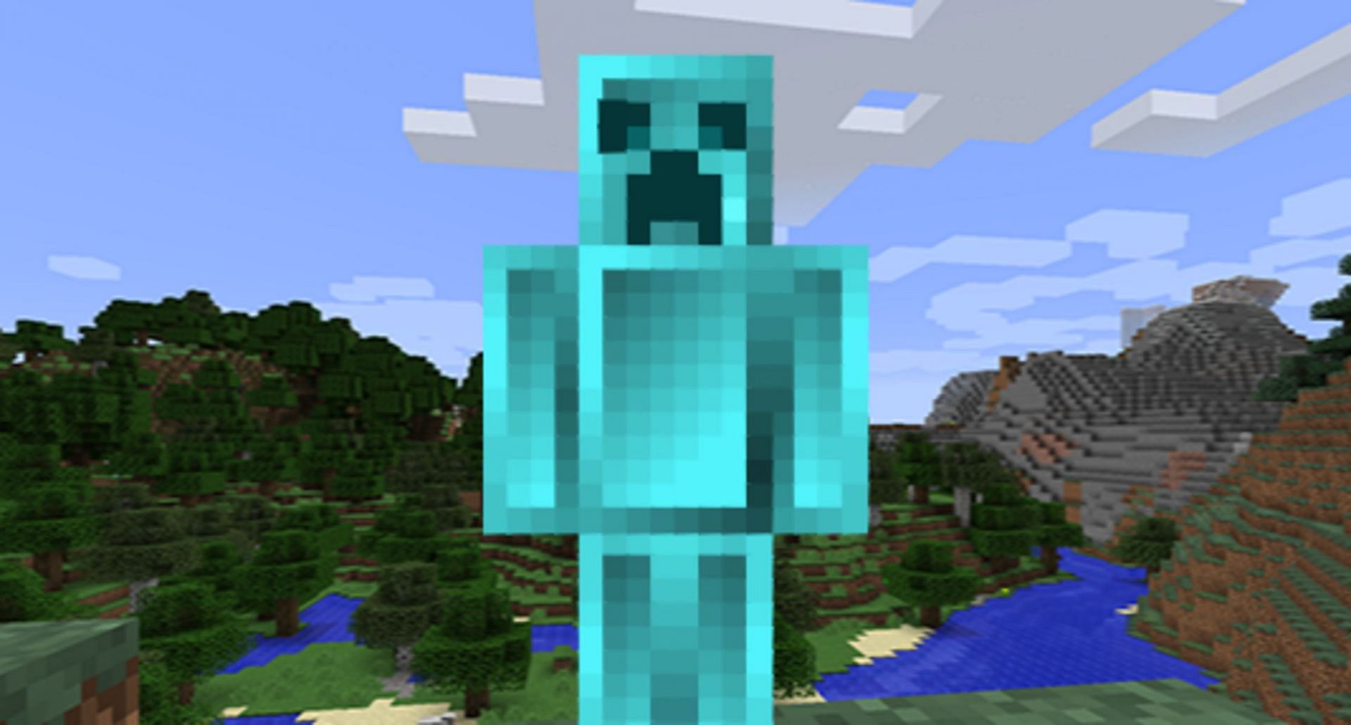 This creeper skin exudes a certain flashiness, even if it doesn&#039;t gain diamond-like durability (Image via Rawrz1234/The Skindex)
