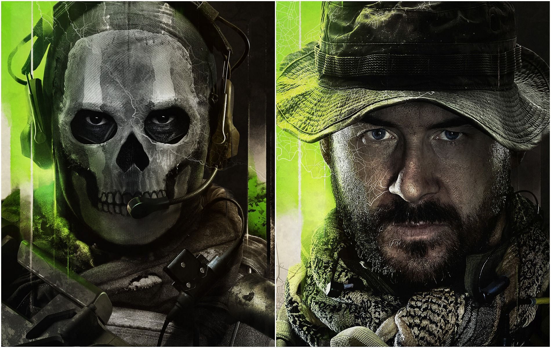 &#039;Captain Price&#039; and &#039;Ghost&#039;&#039;s key art visual for Modern Warfare 2 (image via Activision)