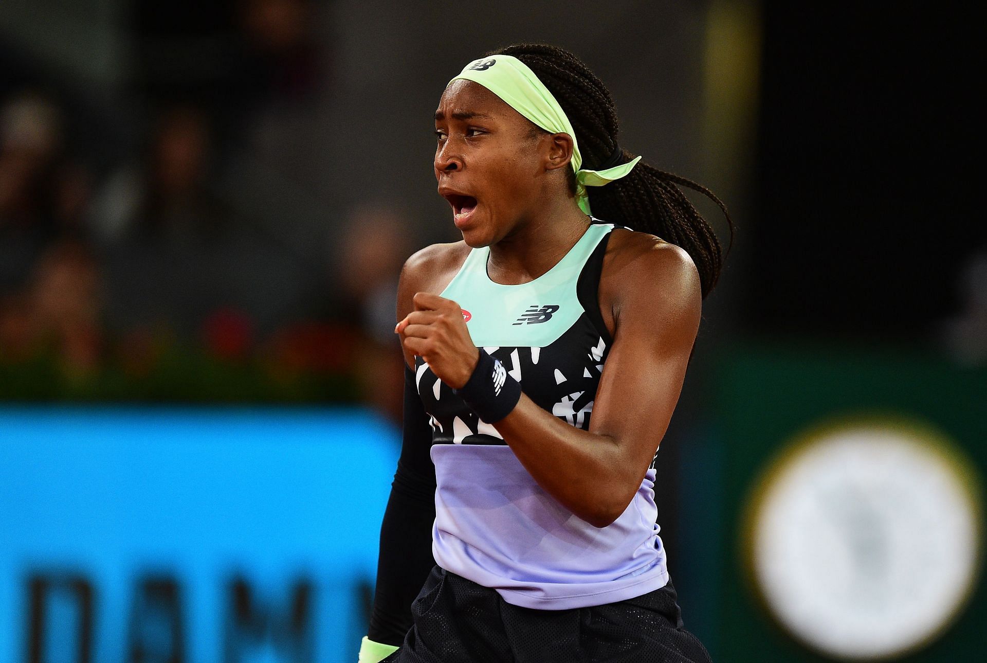 Coco Gauff advances to the second round in Rome with her victory over Angelique Kerber.