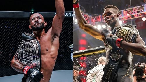 [Photo Credits: ONE Championship and Getty] Demetrious Johnson and Israel Adesanya