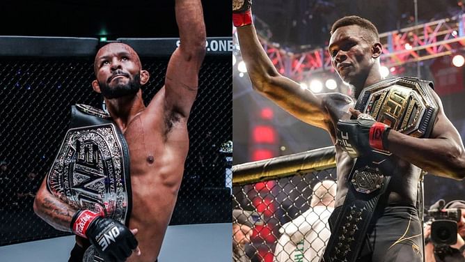 "All Major [Facts!!]" - Israel Adesanya on Demetrious Johnson celebration post for 15 years in MMA