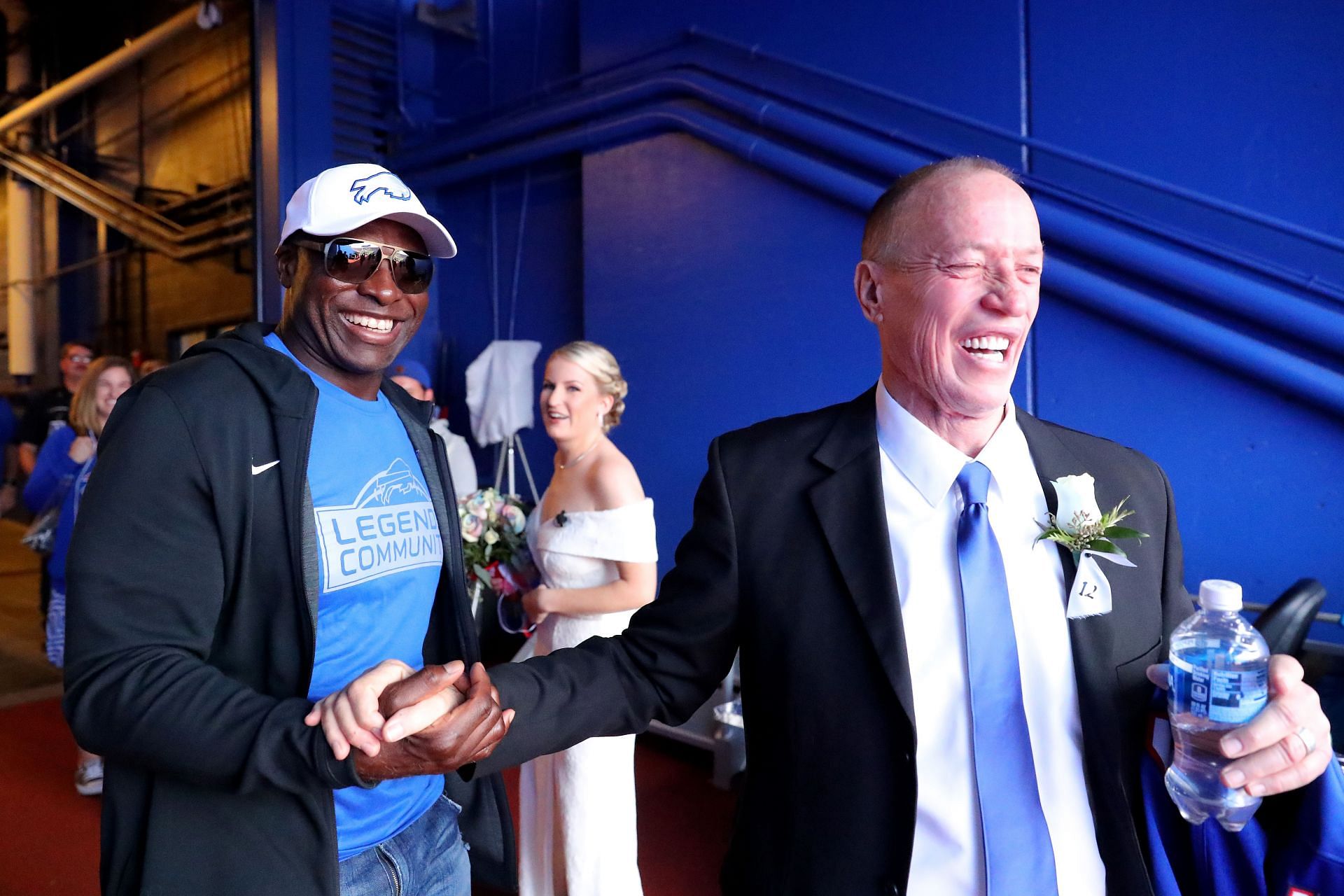 Buffalo Bills Bruce Smith and Jim Kelly