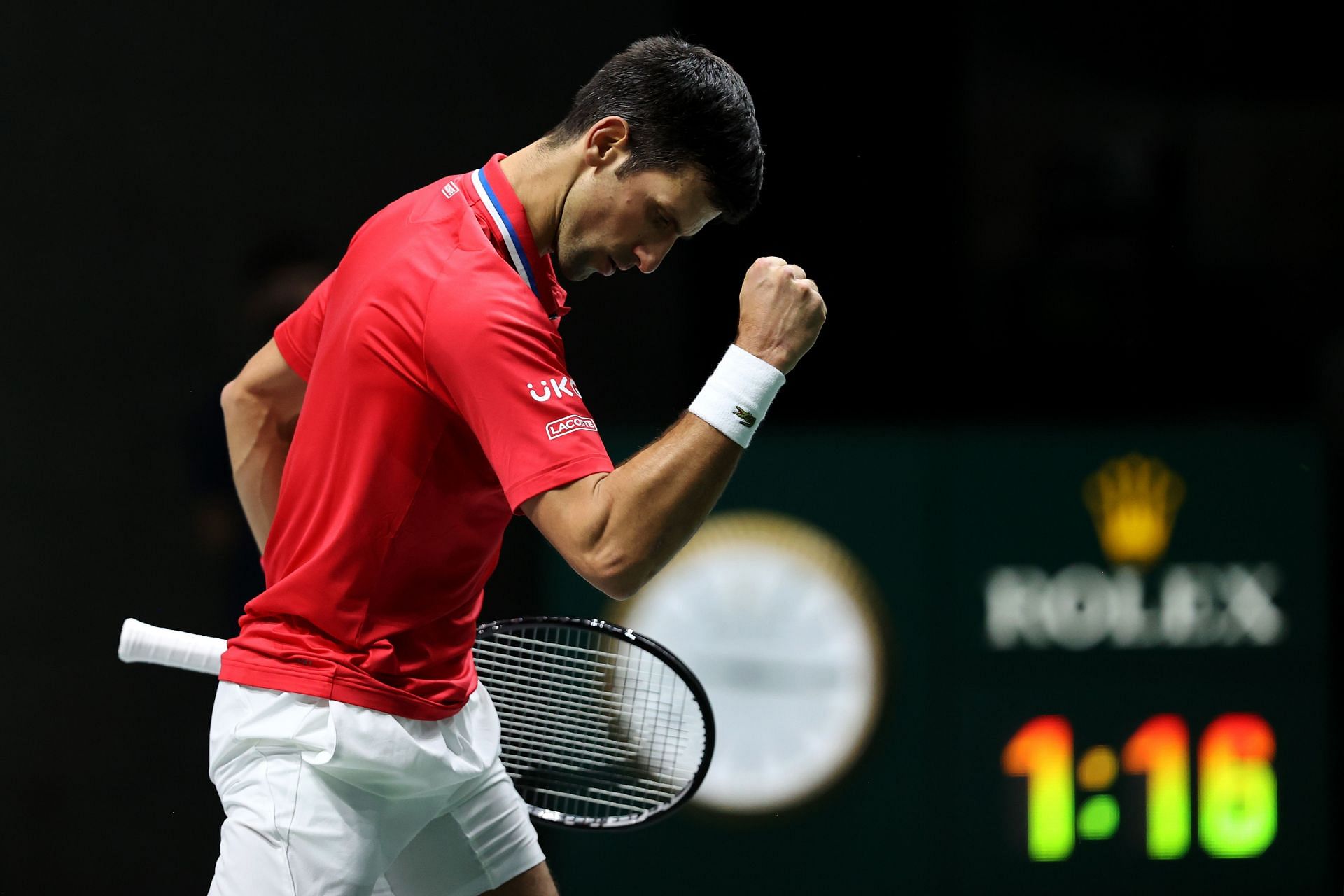 Novak Djokovic at the 2021 Davis Cup Finals