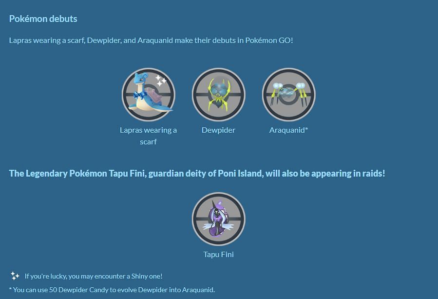A look at the official Pokemon GO blog confirming Shiny Lapras wearing a scarf (Image via Niantic)