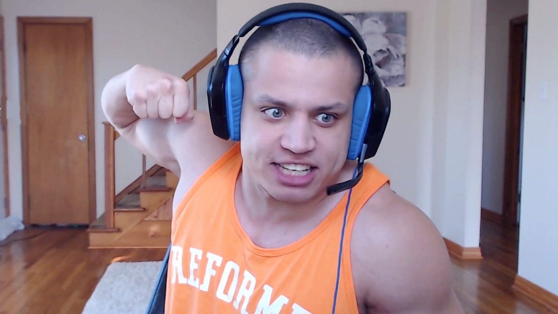 Tyler1 is also a content creator for the esports org T1 (Image via Tyler1/Twitch)