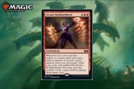 Arcane Bombardment is hands down the most powerful card for Red in this expansion (Image via Sportskeeda)