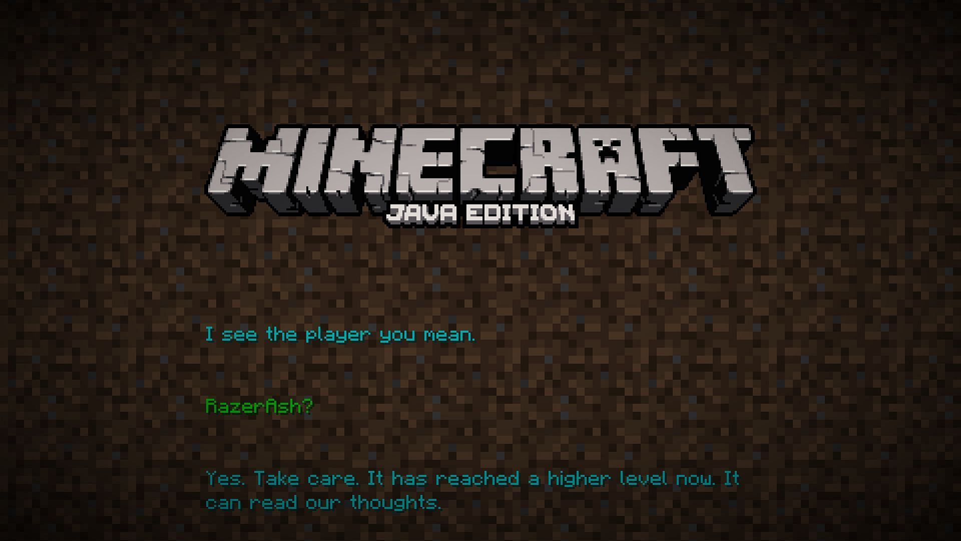 The start of the end credits (Image via Minecraft)