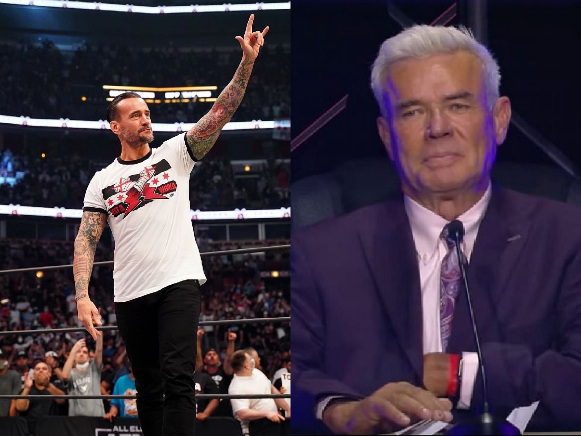 CM Punk (left) and Eric Bischoff (right).