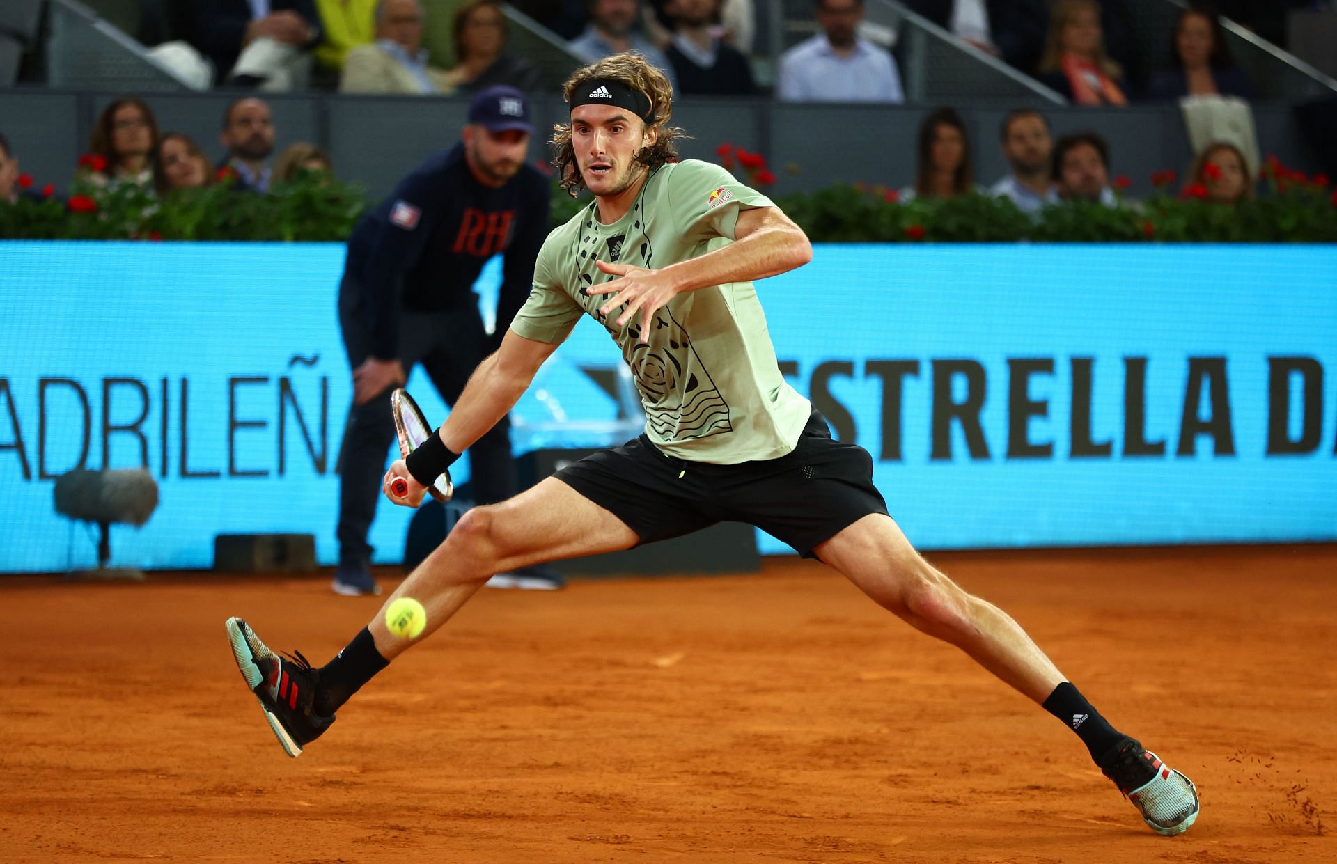 Stefanos Tsitsipas at the 2022 Mutua Madrid Open.