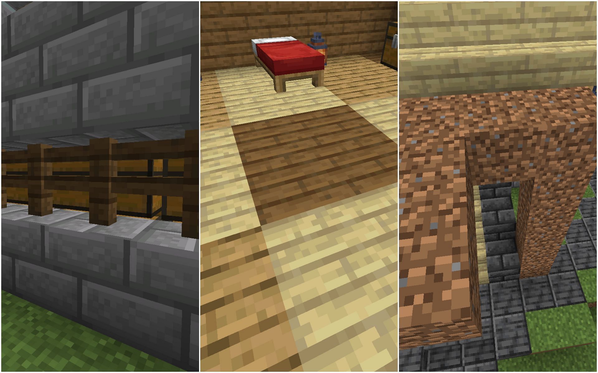 Different blocks that are quite essential to a build (Image via Mojang)