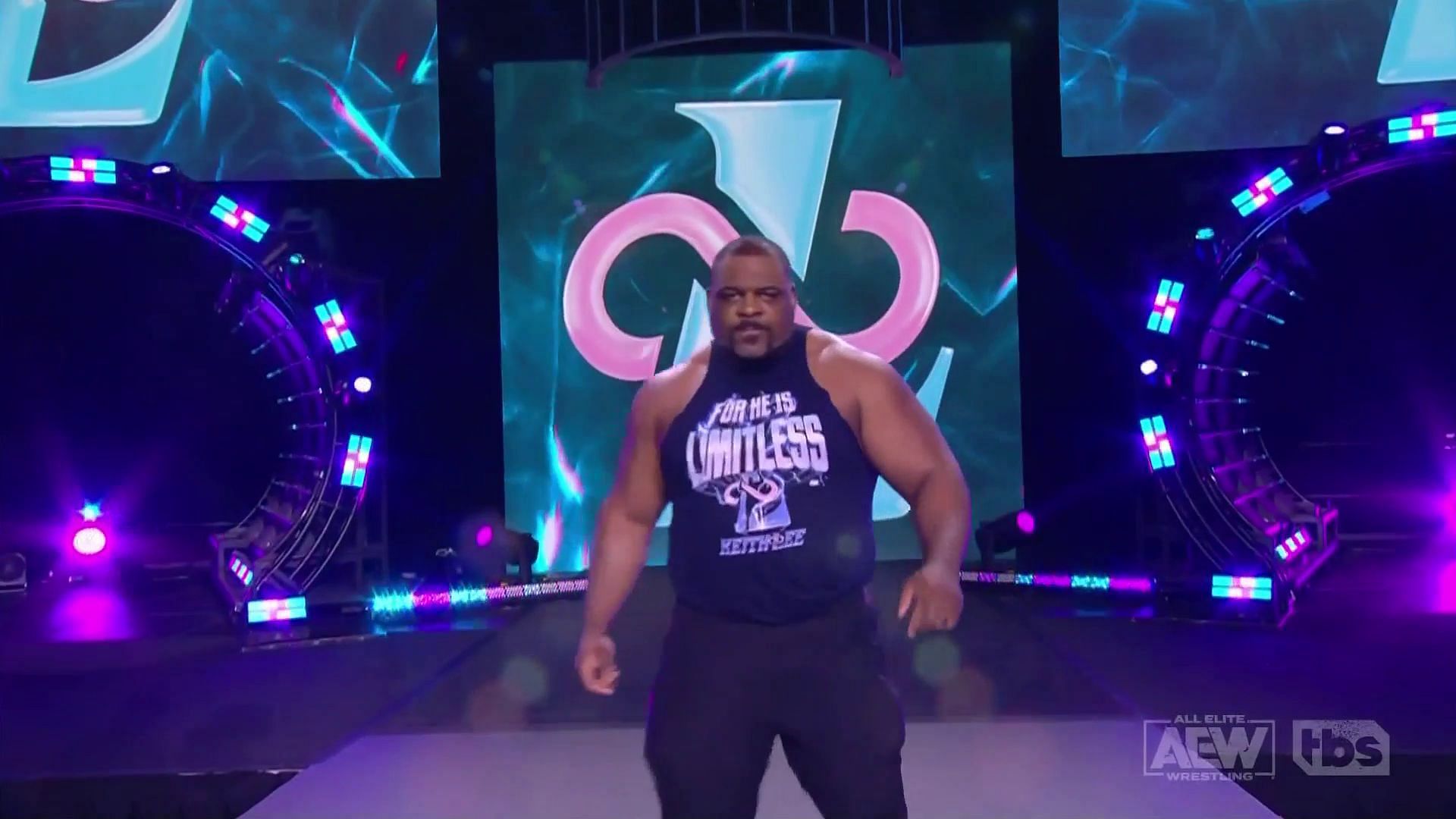 Keith Lee marching down the ramp during the recent AEW Dynamite episode.