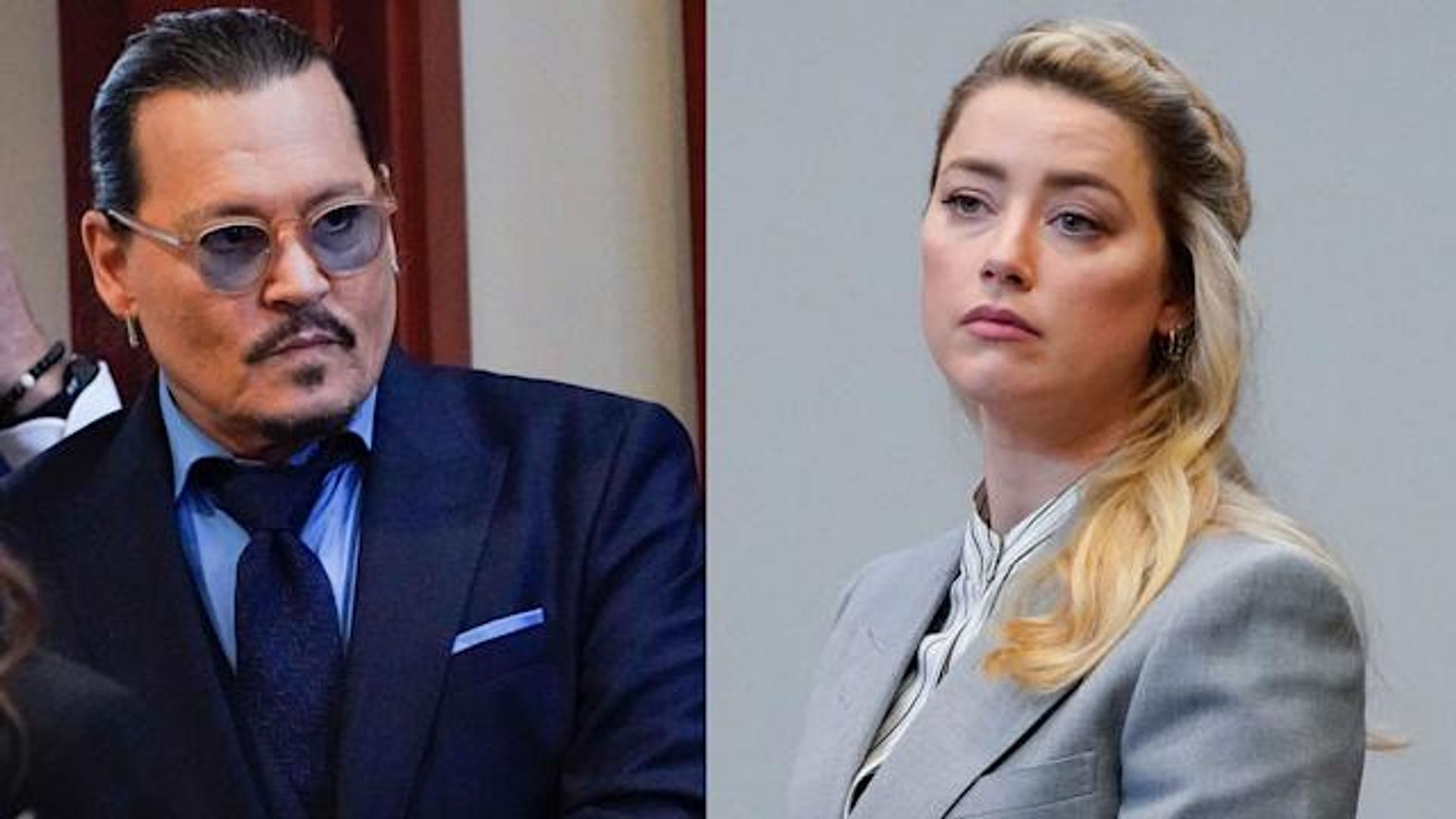 Johnny Depp and Amber Heard on Friday, May 27 at the trial (Image via GETTY IMAGES)