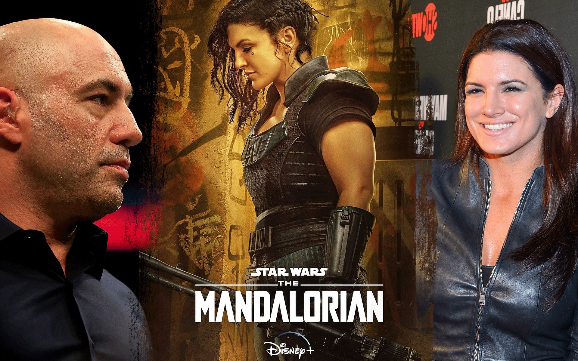 Joe Rogan (left), Gina Carano (right) [Image courtesy of @themandalorian on Instagram]