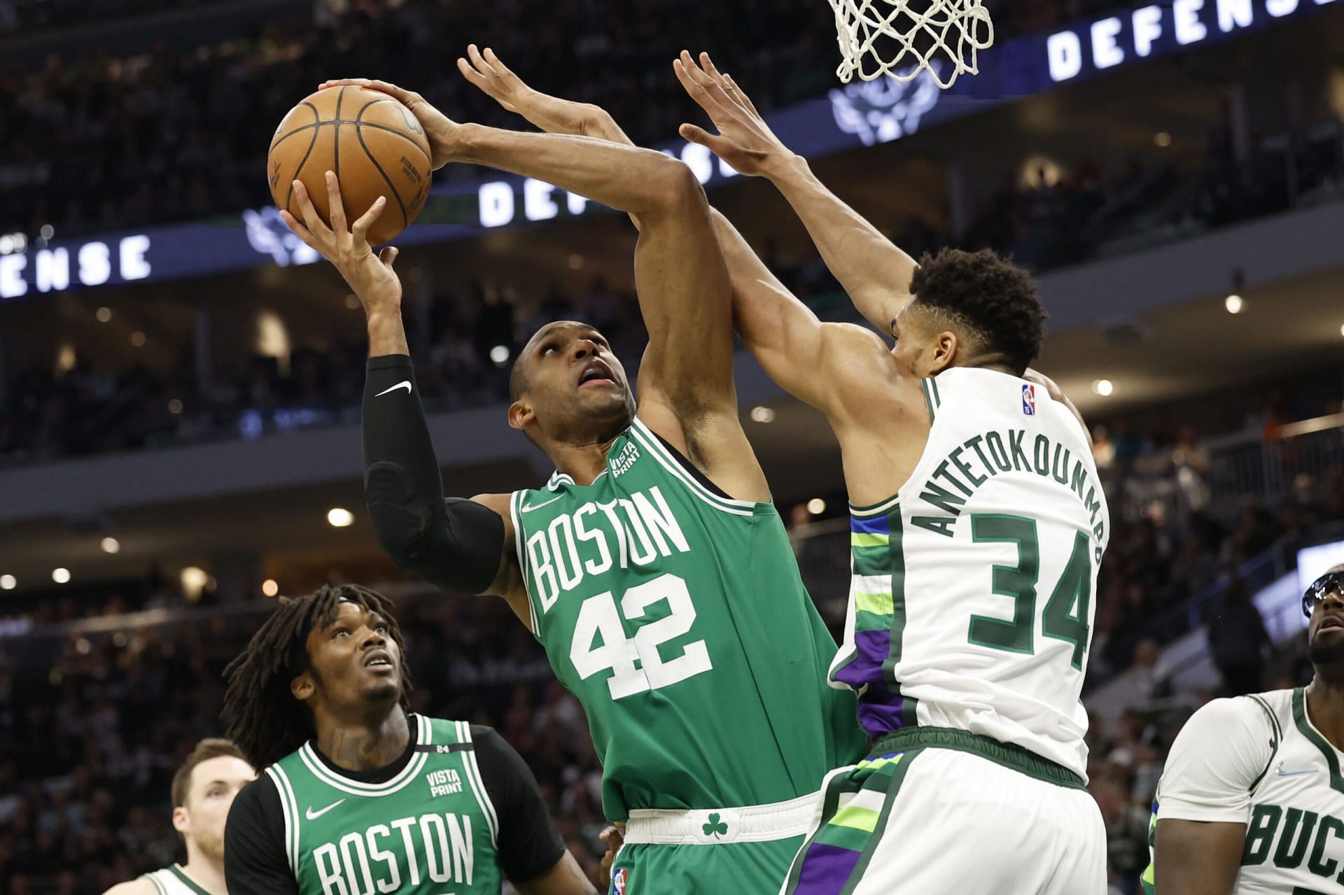 Al Horford has been holding his own against "The Greek Freak." [Photo: Sportsnaut]