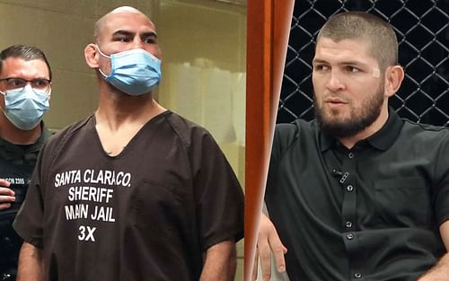 Cain Velasquez (left, image courtesy of cbssports.com); Khabib Nurmagomedov (right, image courtesy of Eagle FC YouTube channel)