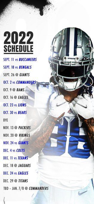 2022 Schedule wallpaper : r/cowboys