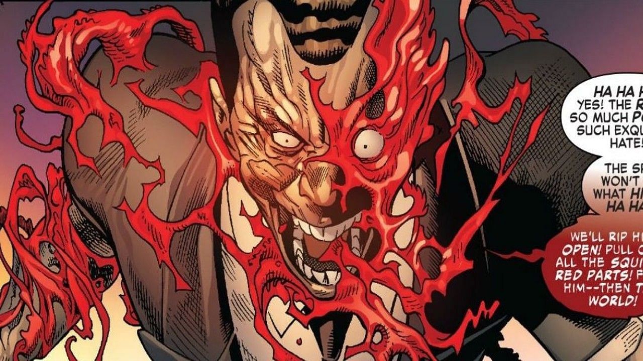 Norman Osborne bonding to a symbiote (Image via Marvel Comics)