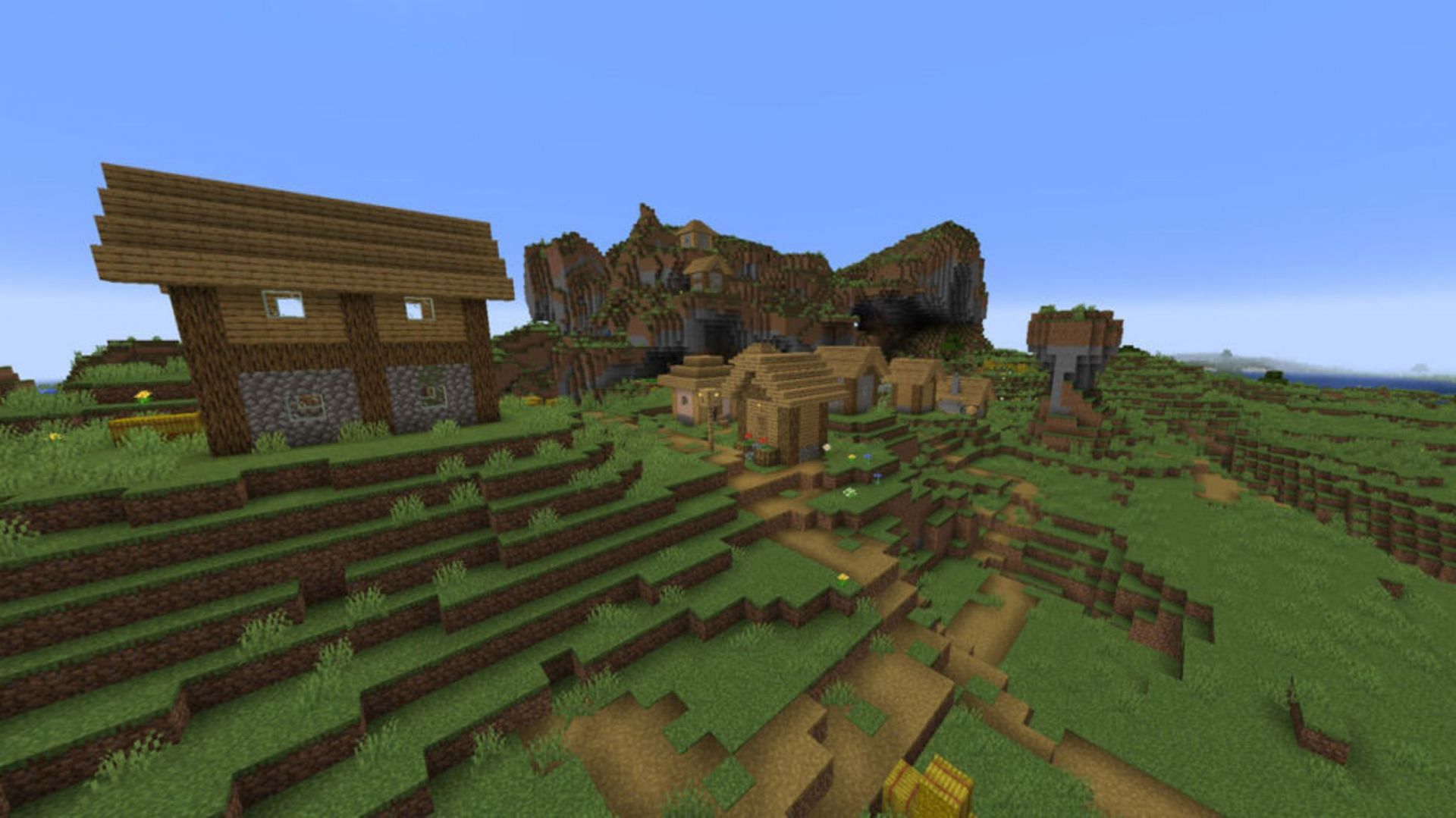 Encounter three friendly villages, and one not so friendly, with this seed (Image via Mojang)