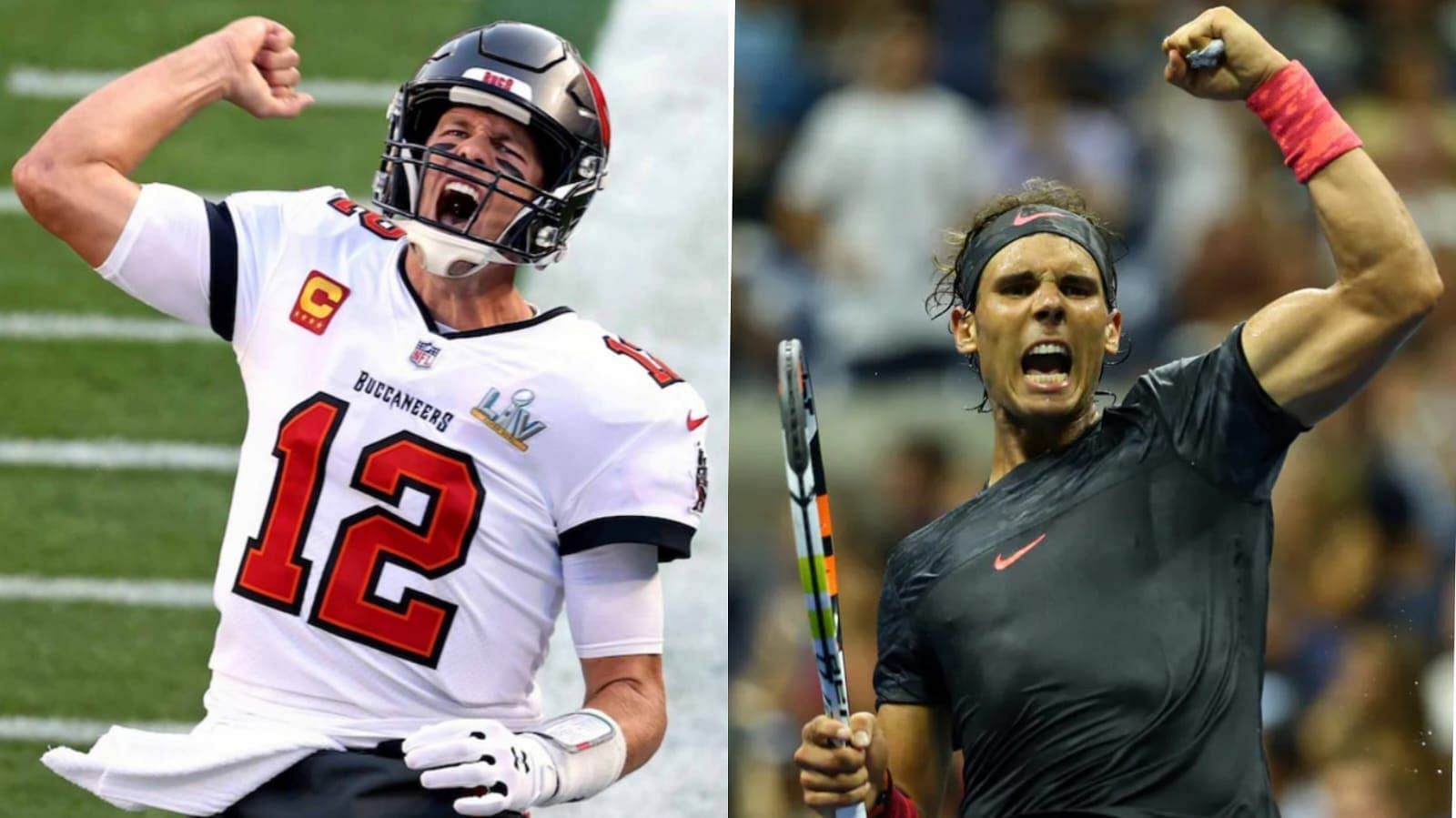 Tom Brady (left) has taken inspiration from Rafael Nadal over the years