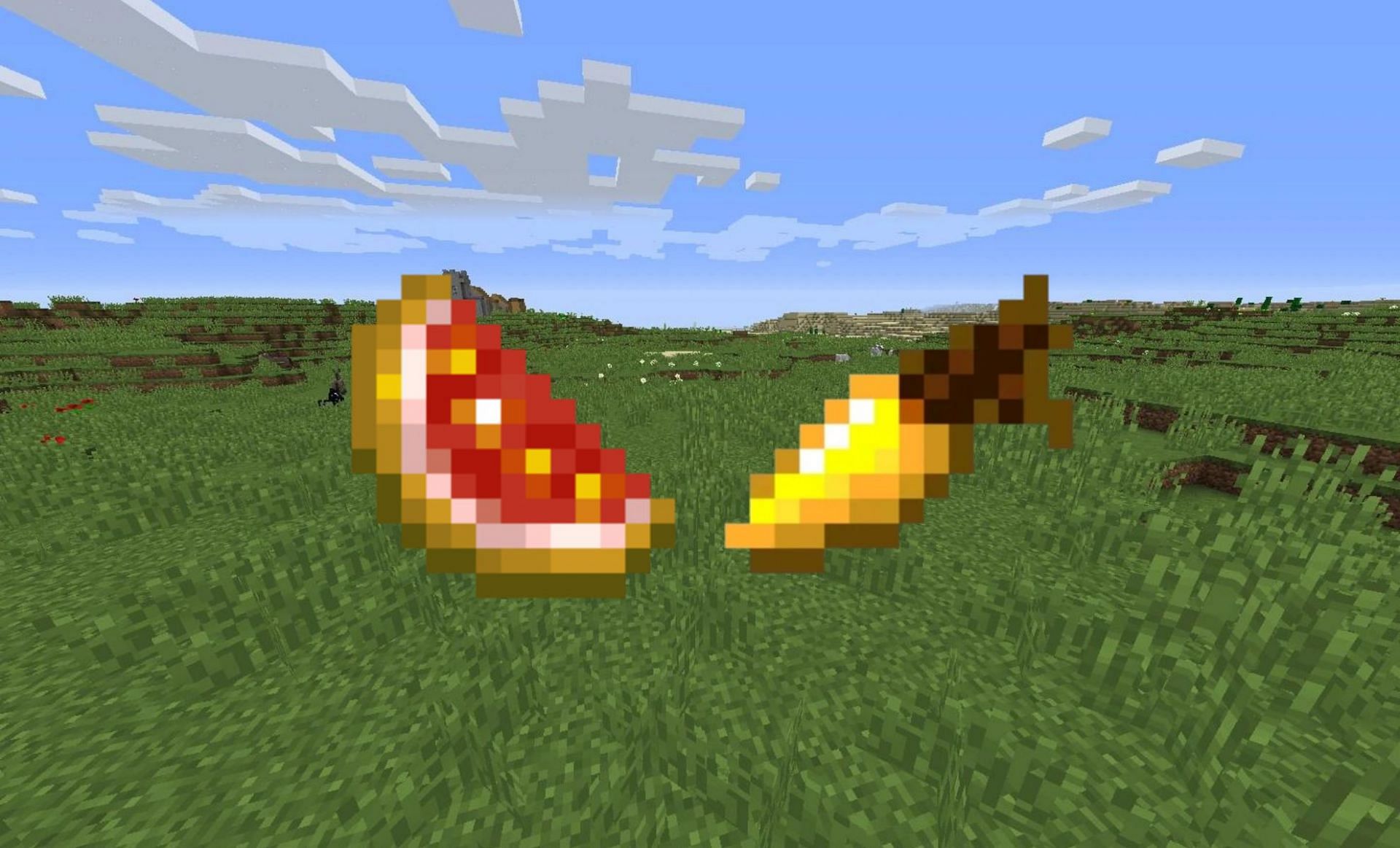 Golden carrot and glistering melon (Images via Minecraft Wiki)