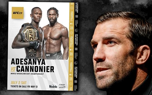 Israel Adesanya vs. Jared Cannonier poster (L) (via @ufc on Instagram), Luke Rockhold (R)