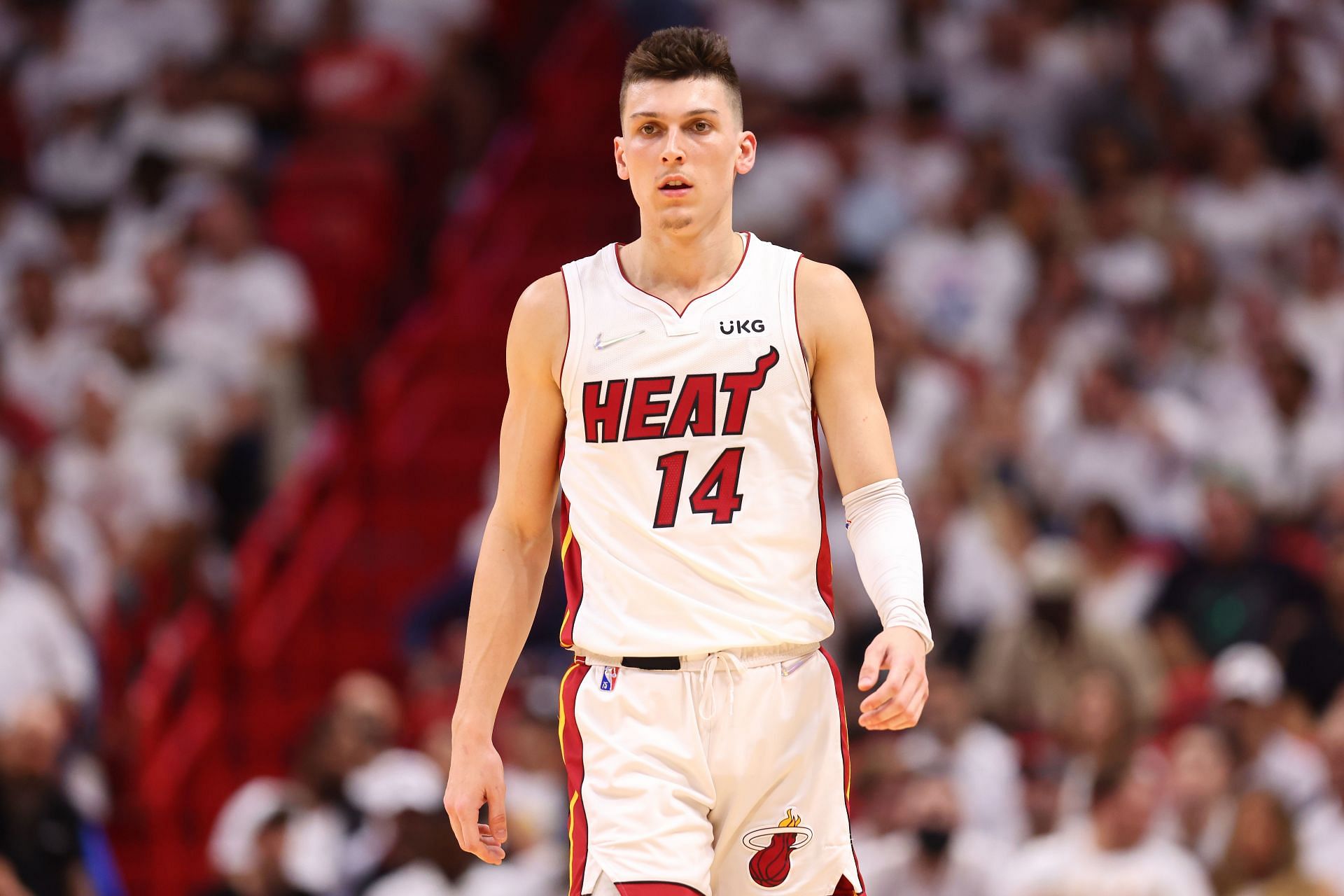 Tyler Herro #14 of the Miami Heat