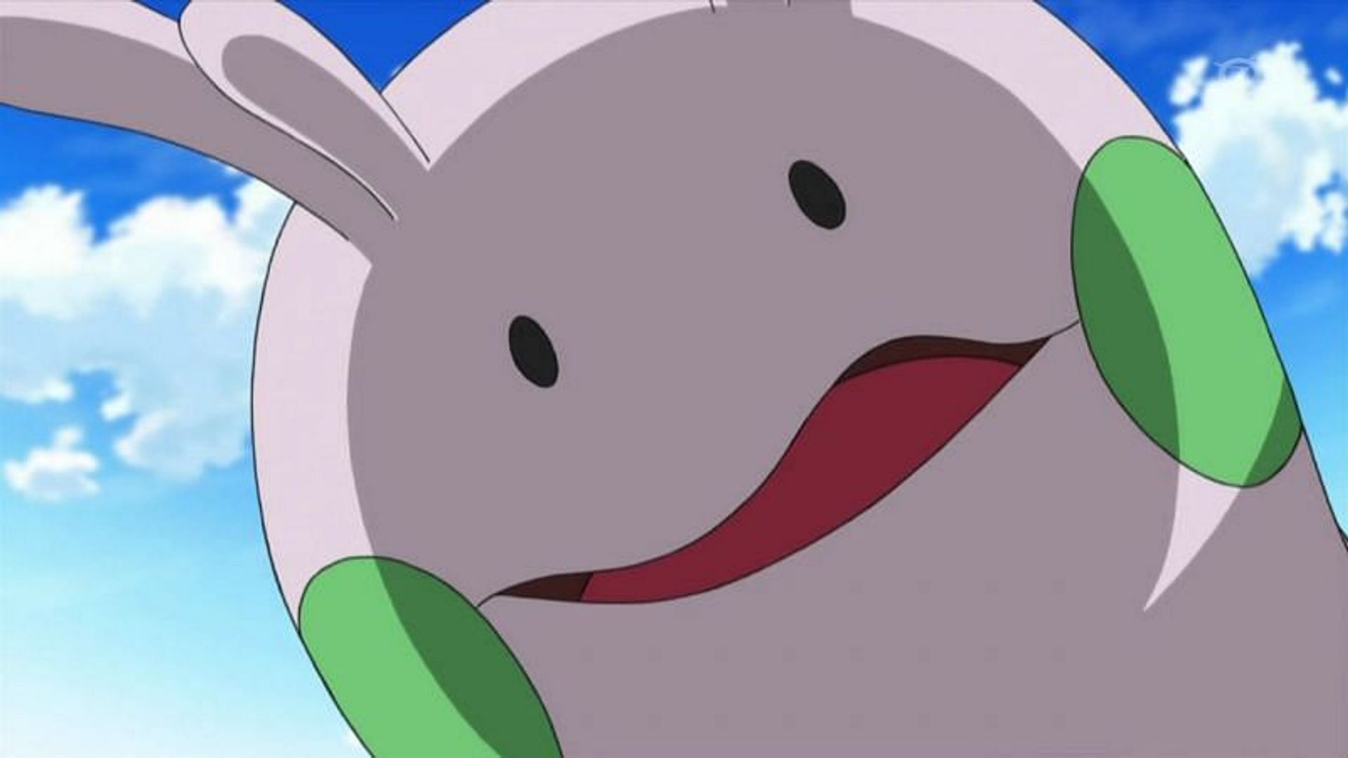 Goomy as it appears in the anime (Image via The Pokemon Company)