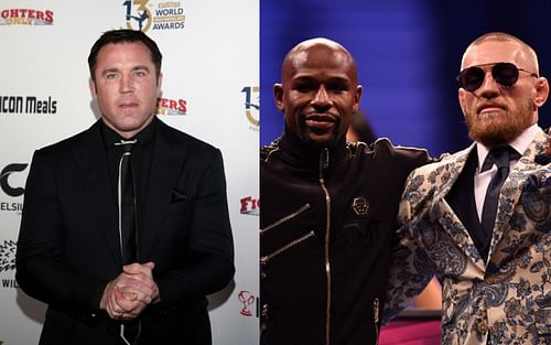 Chael Sonnen (left), Floyd Mayweather (middle), and Conor McGregor (right)