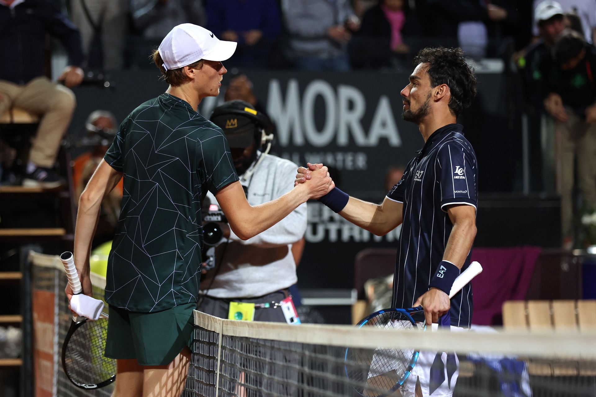 Jannik Sinner after beating Fabio Fognini at the Internazionali BNL D&#039;Italia 2022