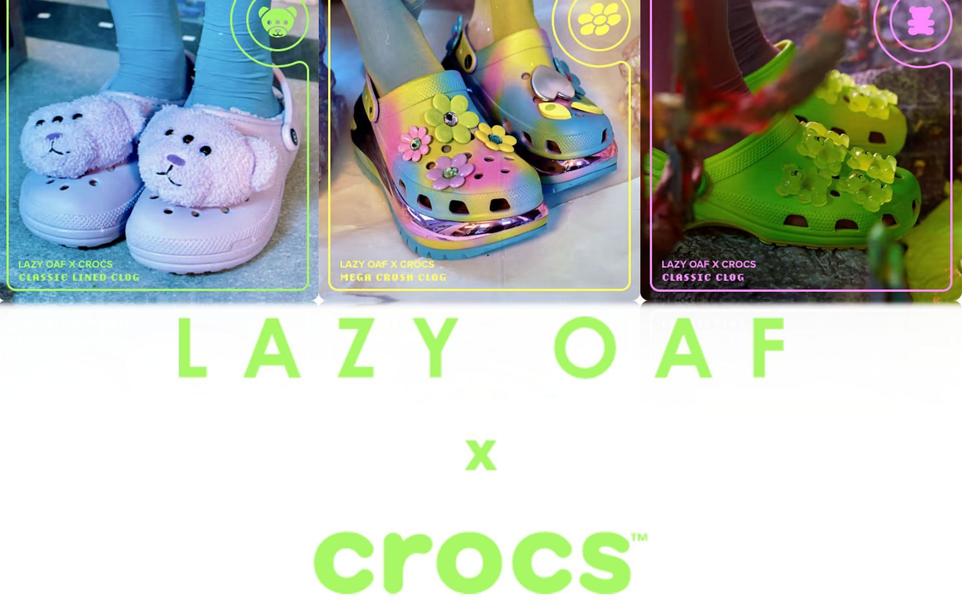 The upcoming Crocs x Lazy Oaf limited-edition collection (Image via Crocs)