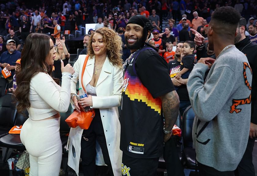 Odell Beckham Jr. attends Phoenix Suns playoff game with girlfriend