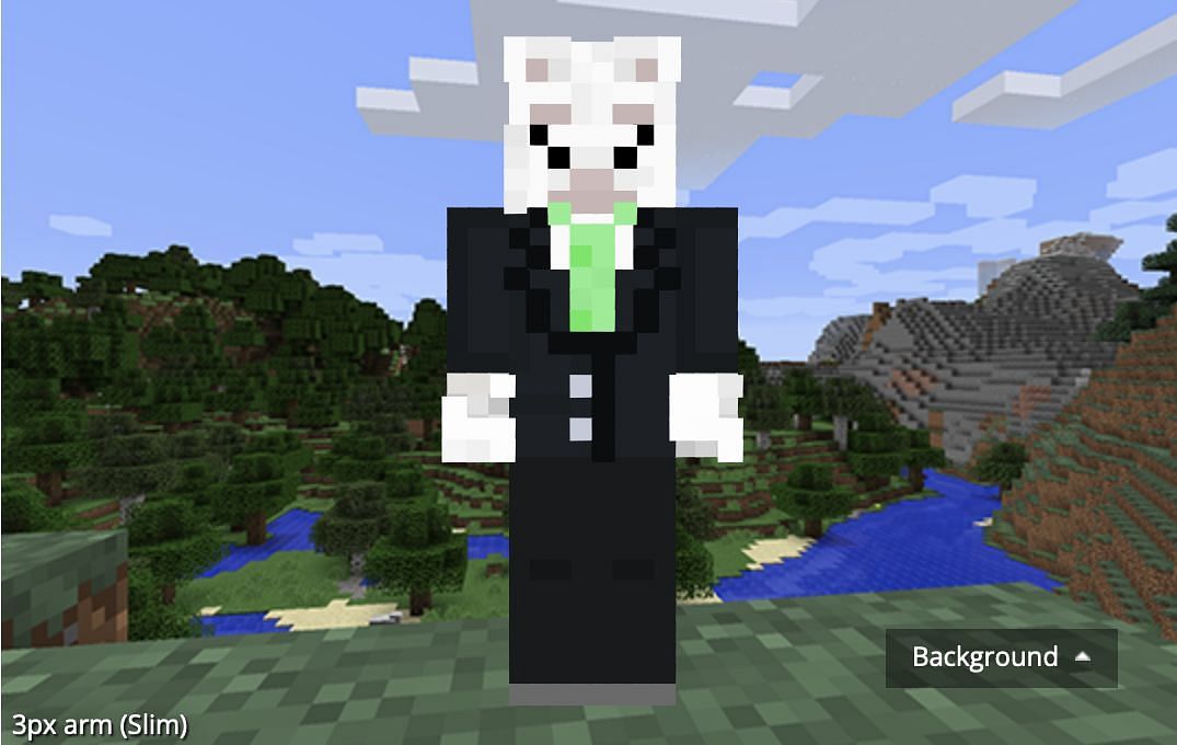 Let others know you mean business with the Llama in a Suit skin (Image via minecraftskins.com)