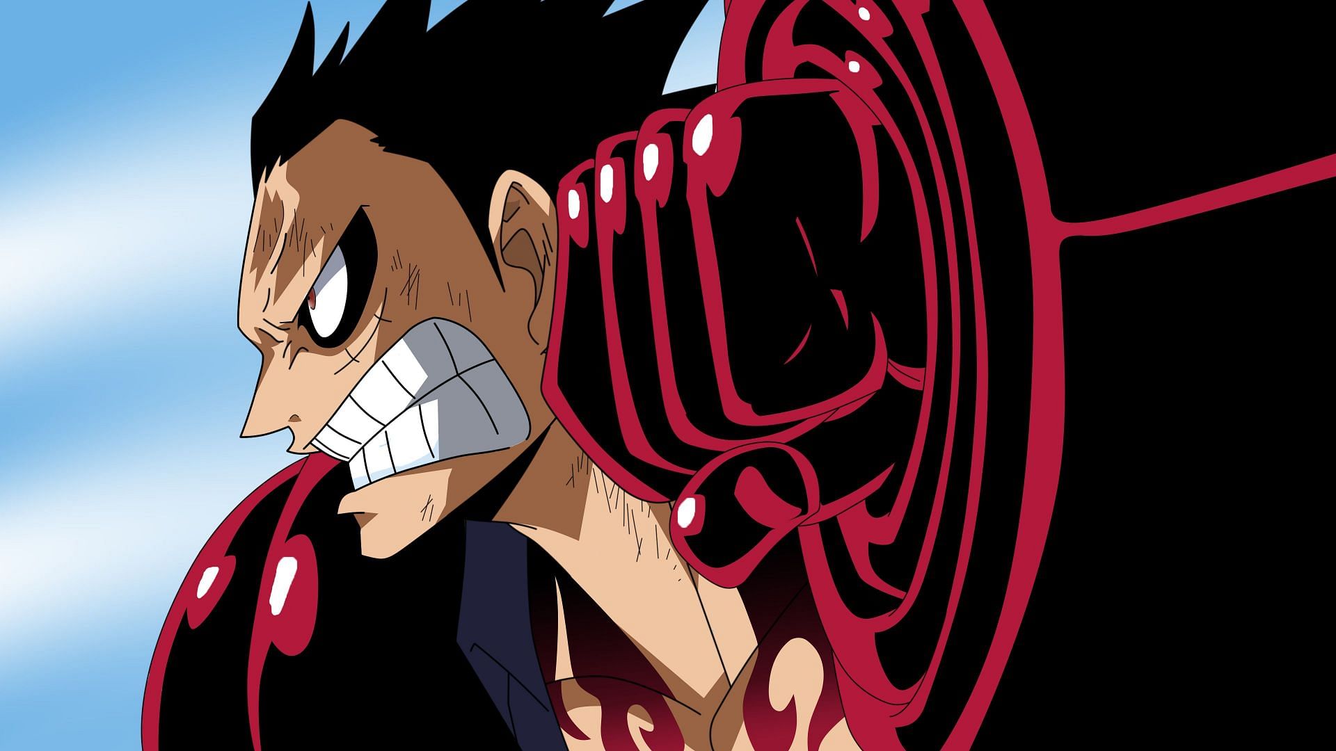 Monkey D. Luffy using Gear 4th in One Piece (Image via Toei Animation)