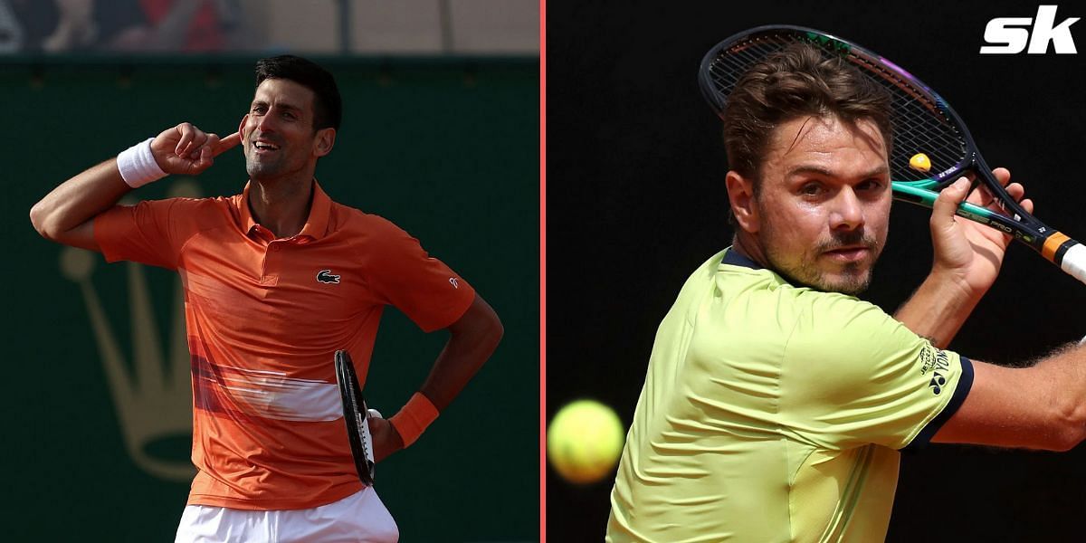 Novak Djokovic (left) beat Stan Wawrinka to reach the Rome quarterfinals.