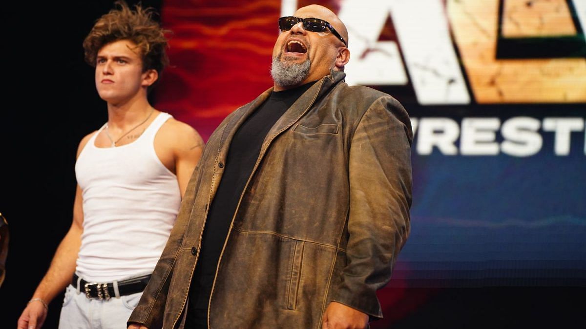 AEW star HOOK (left) and his father Taz (right).