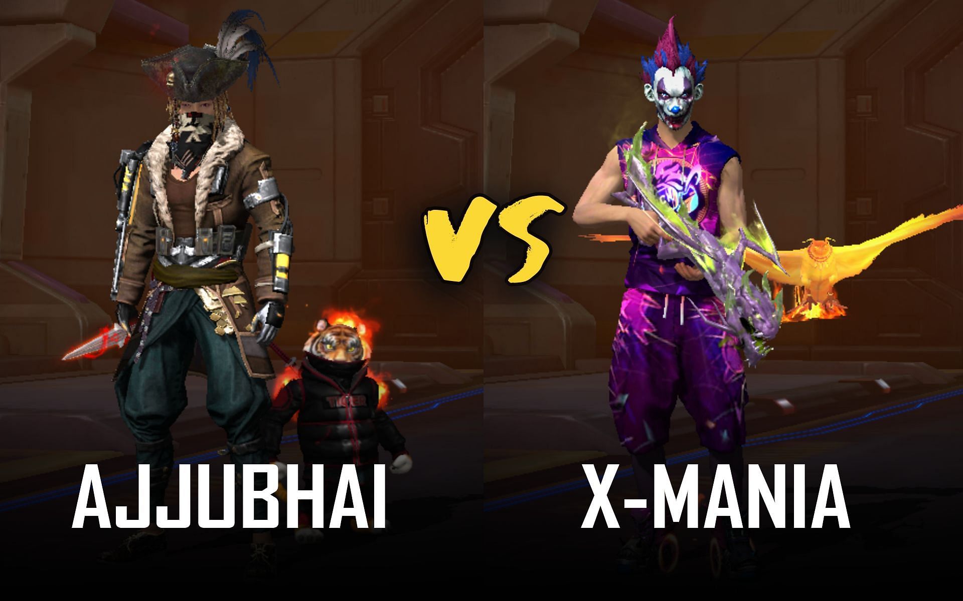 Comparing Ajjubhai vs X-Mania in Free Fire (Image via Garena)