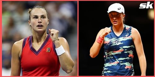 Aryna Sabalenka (L) vs Iga Swiatek