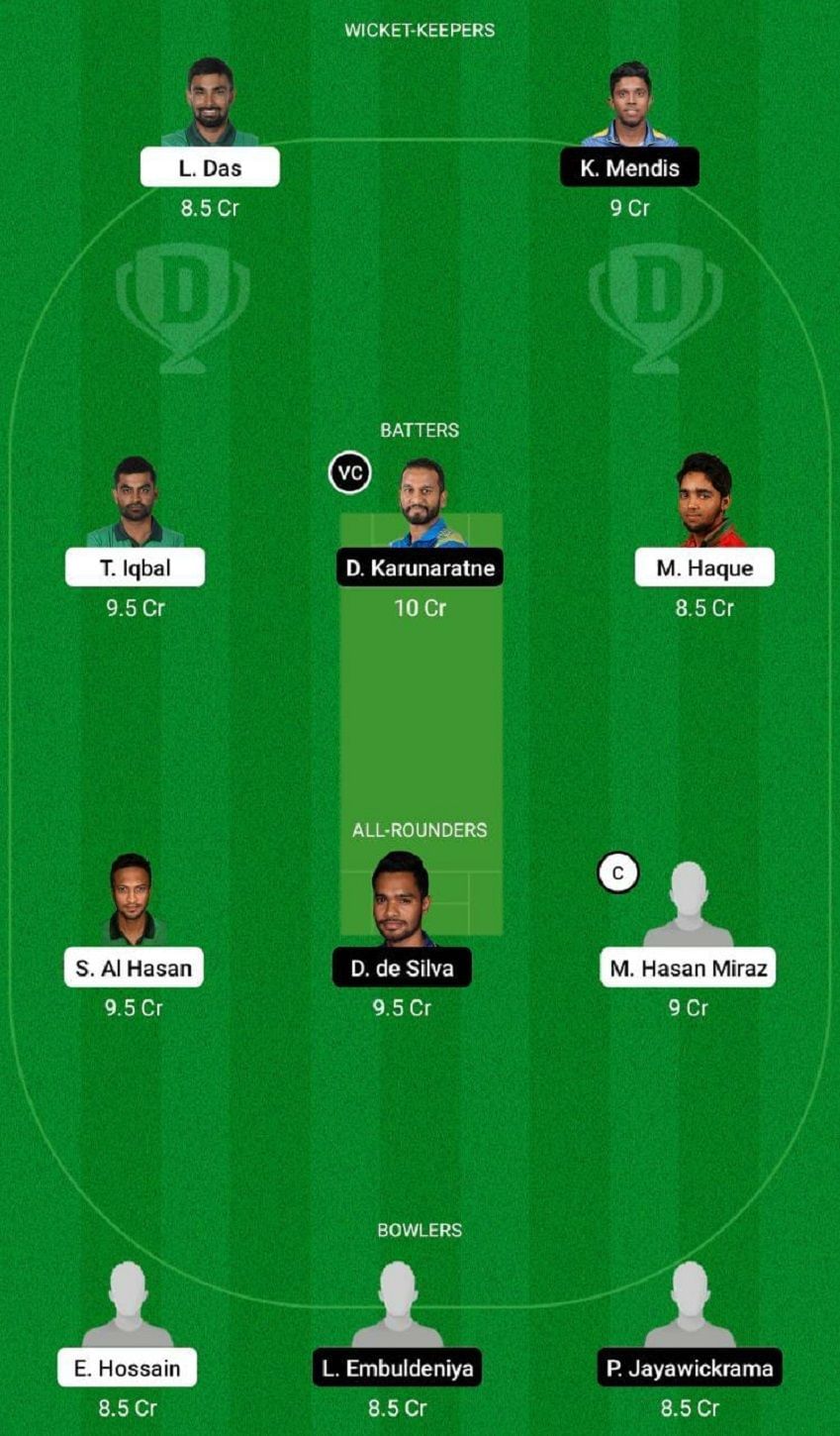 BAN vs SL Dream11 Fantasy Tip #1