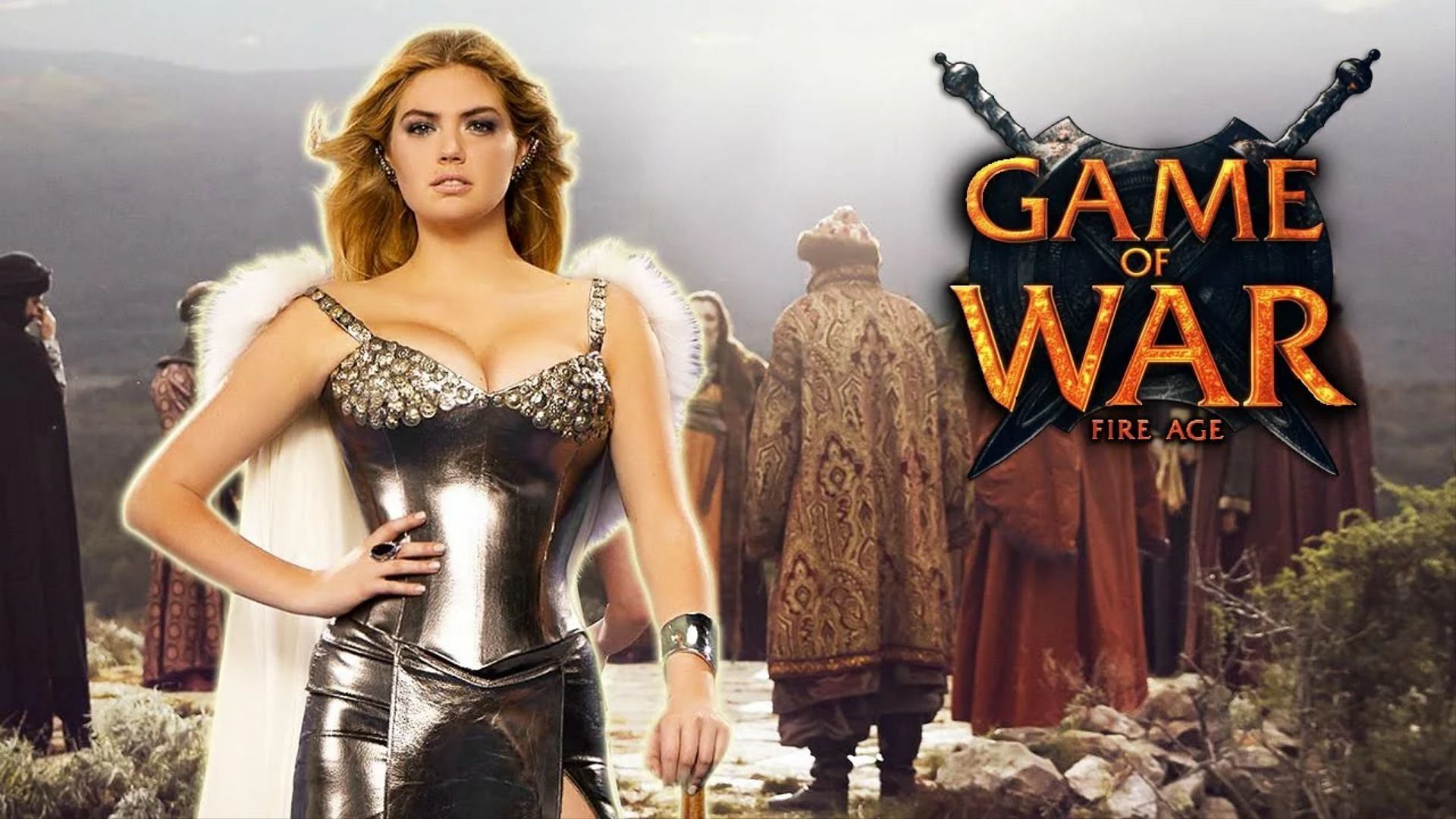 Kate in the cover of mobile online game, Game Of War: Fire Age
