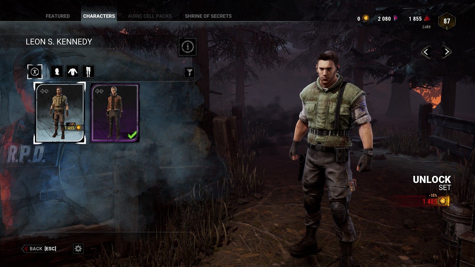 Chris Redfield as he appears in Dead by Daylight (Image via Behaviour Interactive)