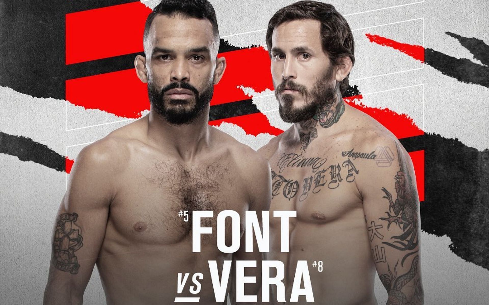 UFC Fight Night: Font (left) vs. Vera (right) [Image via @rob_font on Instagram]