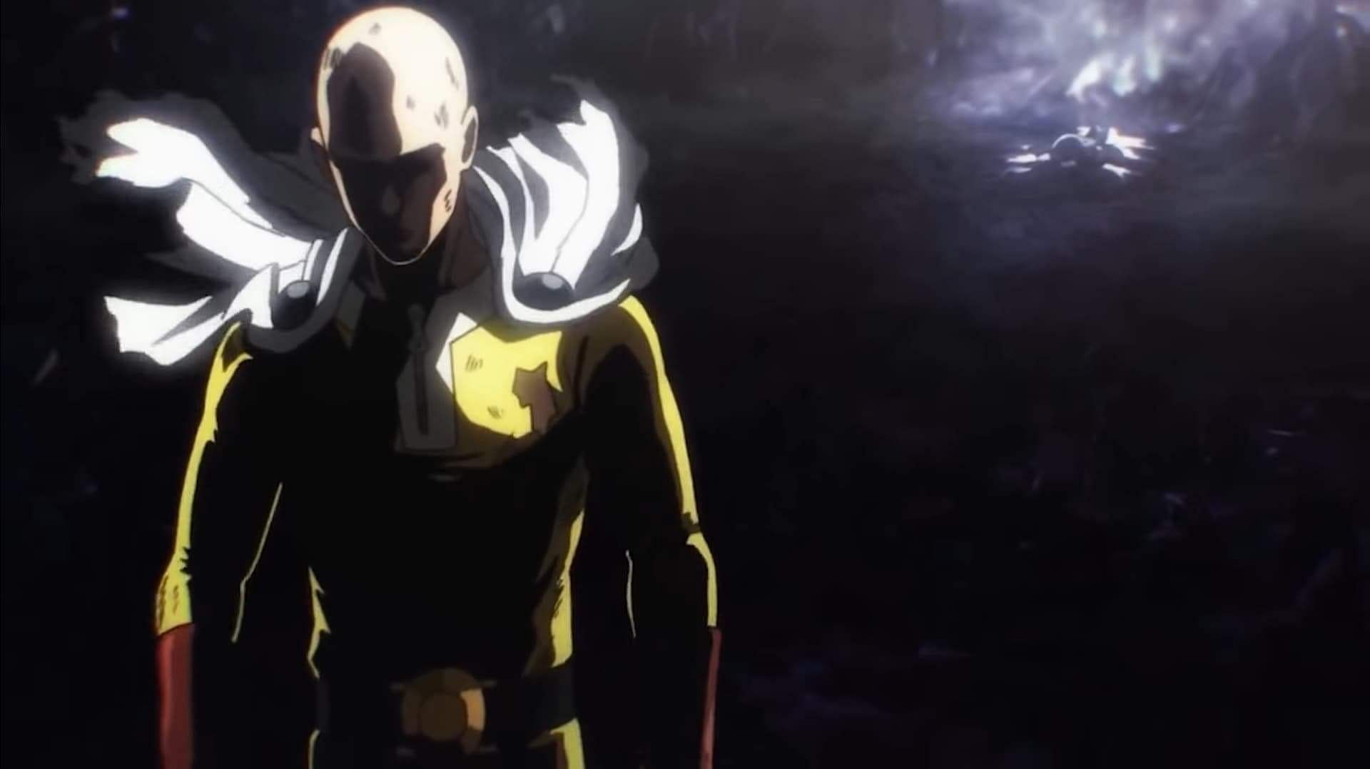 Saitama after defeating Boros (Image via Studio Madhouse)