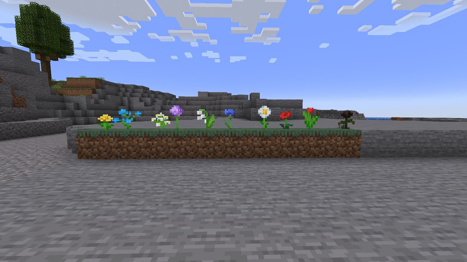 The ten flowers that can make suspicious stew (Image via Minecraft)