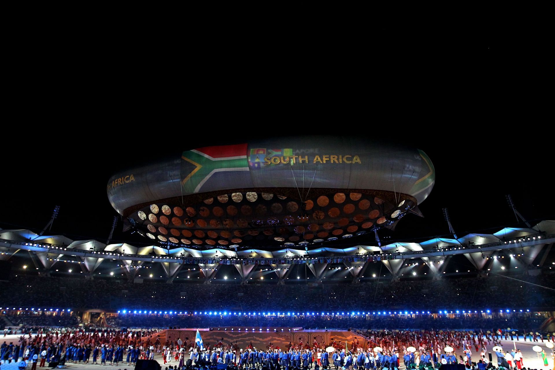 The 2010 Commonwealth Games opening ceremony was held at the Jawaharlal Nehru Stadium