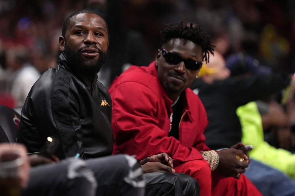 Antonio Brown spotted having the time of his life on a yacht in Dubai with Floyd Mayweather Jr.