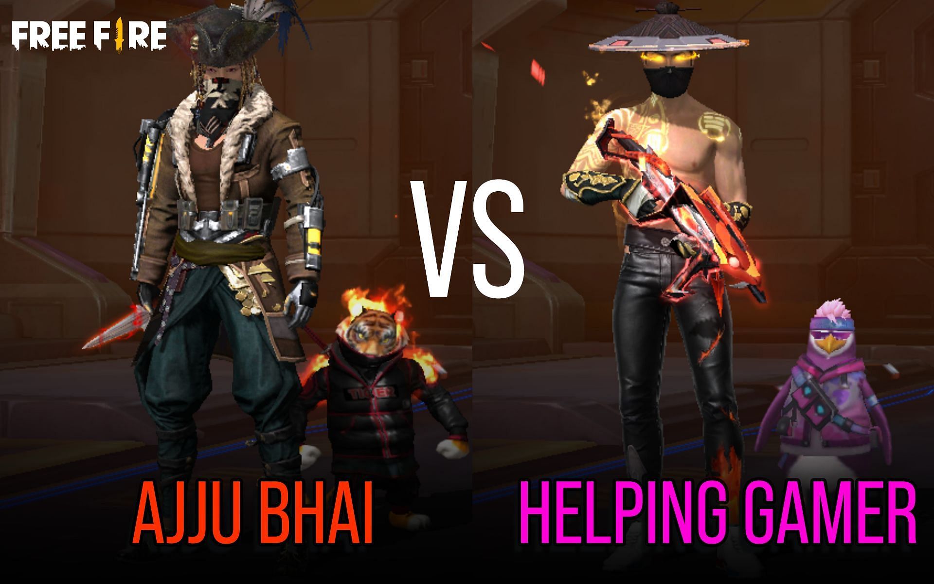 Ajjubhai and Helping Gamer are Indian Free Fire YouTubers (Image via Sportskeeda)
